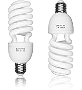 EMART Full Spectrum Light Bulb, 2 x 45W 5500K Spiral CFL Daylight for Photography Photo Video Stu...