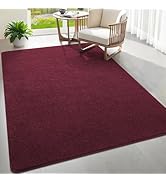 Woottpe 4x6 Feet Area Rugs for Living Room Bedroom,Red Thickened Memory Foam Rug,Low Pile Minimal...