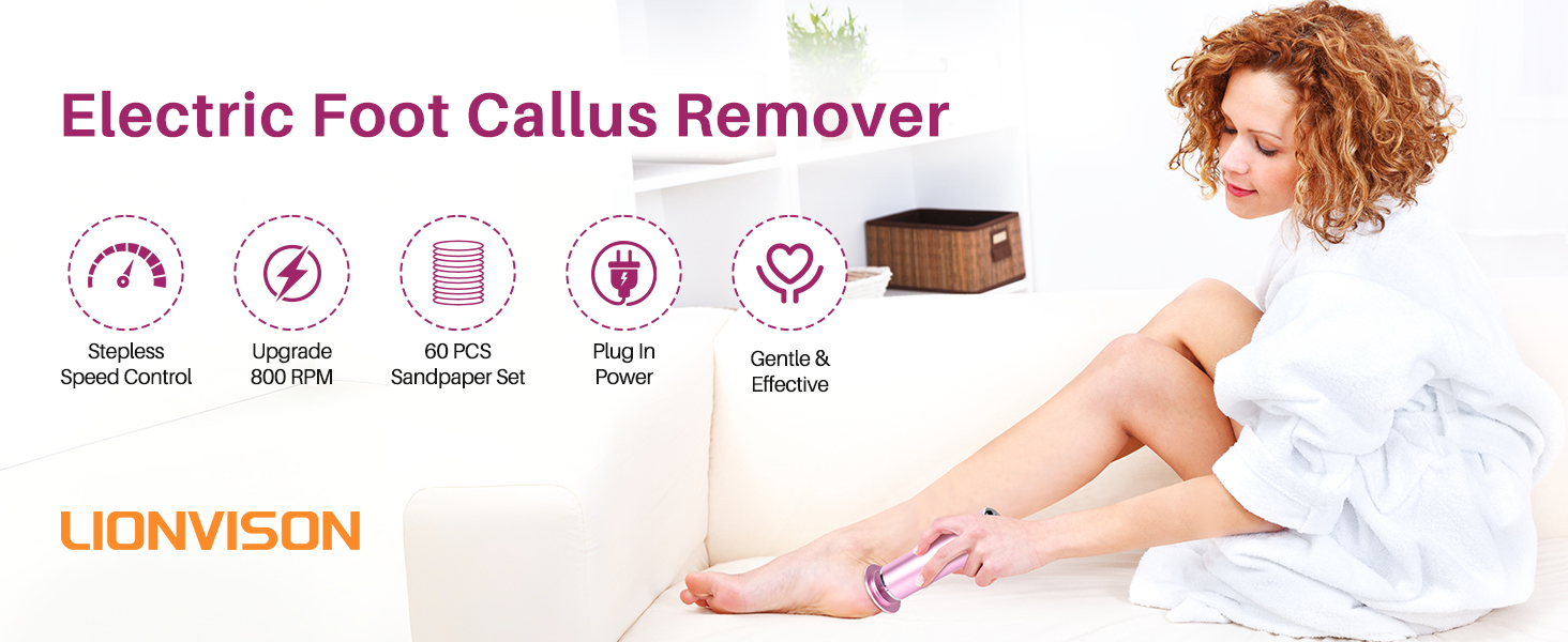 LIONVISON Electric Foot Callus Remover