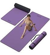 Yoga Mat Thick(10mm) Exercise Mat Non Slip Anti-tear,72"x35" Extra Large Pilates Mats for Home Wo...