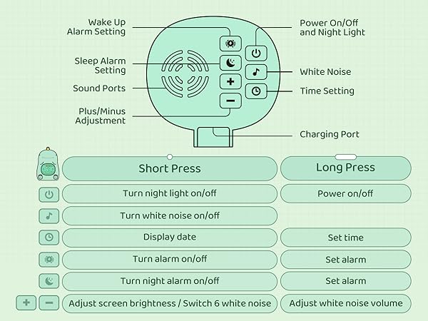 Alarm Clock with Night Light