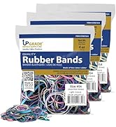 Upgrade Rubber Bands, Assorted Sizes &amp; Light Colors, Non-Latex, 1/4 lb Bags, 3-Pack, USA