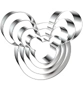 Mouse Cookie Cutter Set - 5 inch, 4 inch, 3 inch, 2 inch - 4 Piece Cartoon Mouse Head Face Cookie...