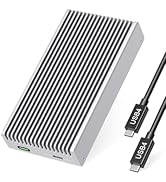 Fanless Speedy 40Gbps M.2 NVMe SSD Enclosure, USB4/Thunderbolt 4 Aluminum External NVMe Enclosure...