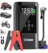 6000A Jump Starter with Air Compressor Battery Jumper Starter Portable 10-in-1 Car Jump Starter P...