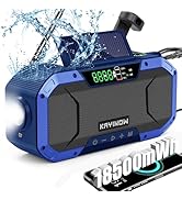 Emergency Radio Hand Crank Solar,Portable AM FM NOAA Weather Digital Radio,Waterproof Wind Up Rec...