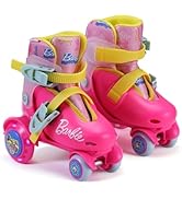 Barbie Kids Trainer Skates - Light Up Wheels, ABEC 5 Bearings, Durable PVC Material, Foam Shoe Li...