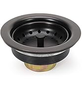 KONE 3-1/2 Inch Kitchen Sink Drain ORB Assembly with Strainer Basket/Stopper, All Stainless Steel...