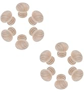UTALIND 12 Pcs Round Unfinished Wood Drawer Knobs Single Hole Pulls Handles Cabinet Furniture Dre...