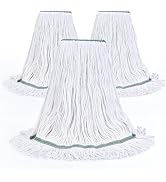 Matthew Cleaning Synthetic Rayon Mop Head Replacement, Chemical Resistant 4-Ply Looped End Commer...