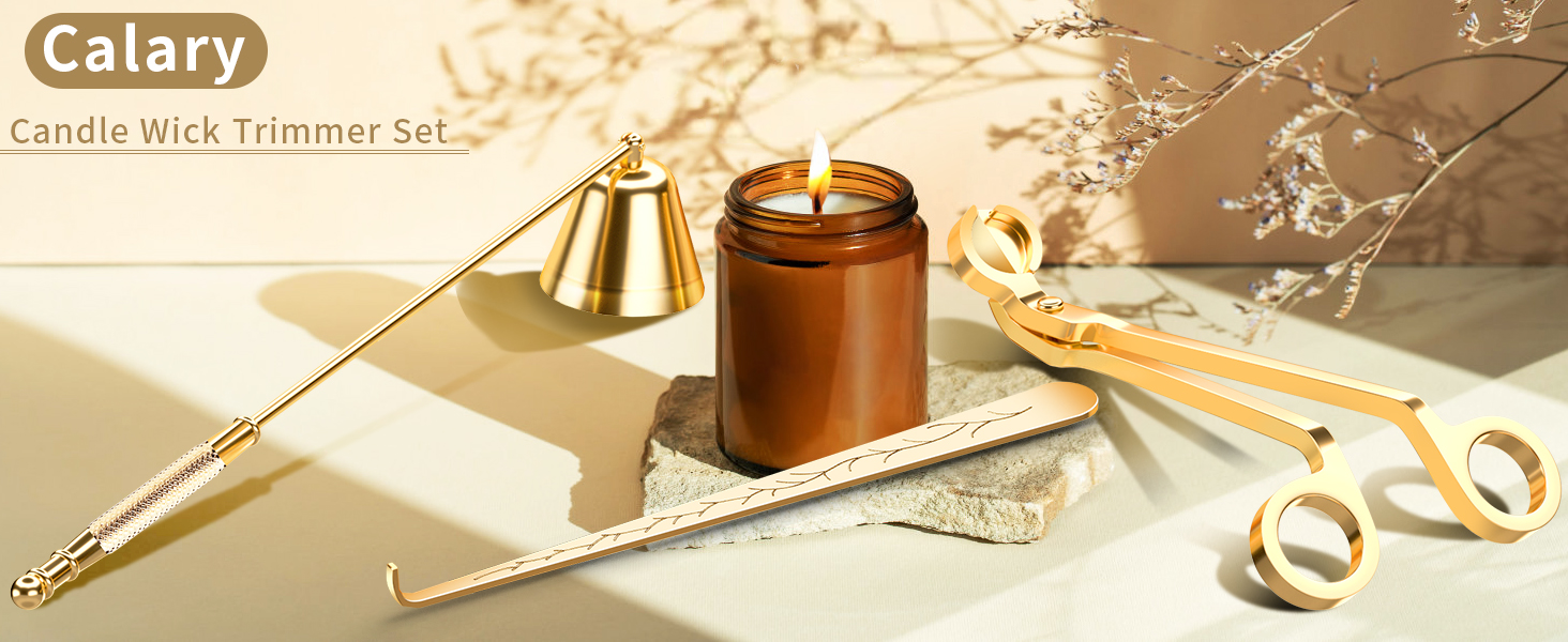 calary Candle Wick Trimmer, Candle Snuffer and Wick Dippe