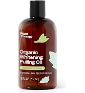 Plant Therapy Organic Whitening Pulling Oil 8 oz Peppermint &amp; Clove, Naturally Whitens Teeth, Fre...