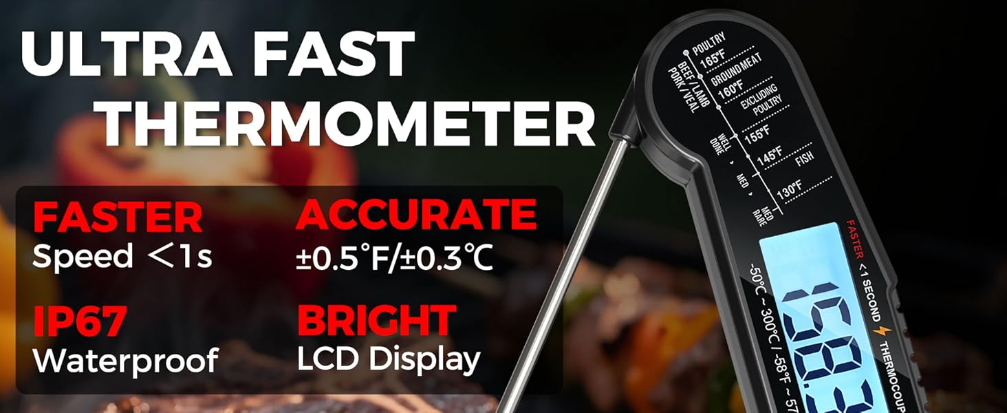ATOGOU Thermocouple Meat Thermometer