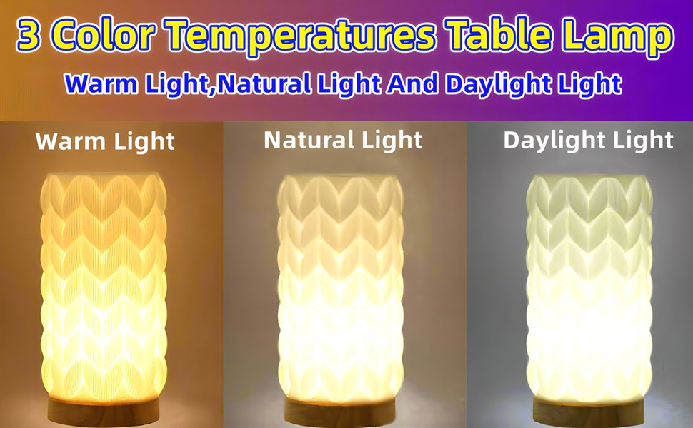 3 color table lamp for girls