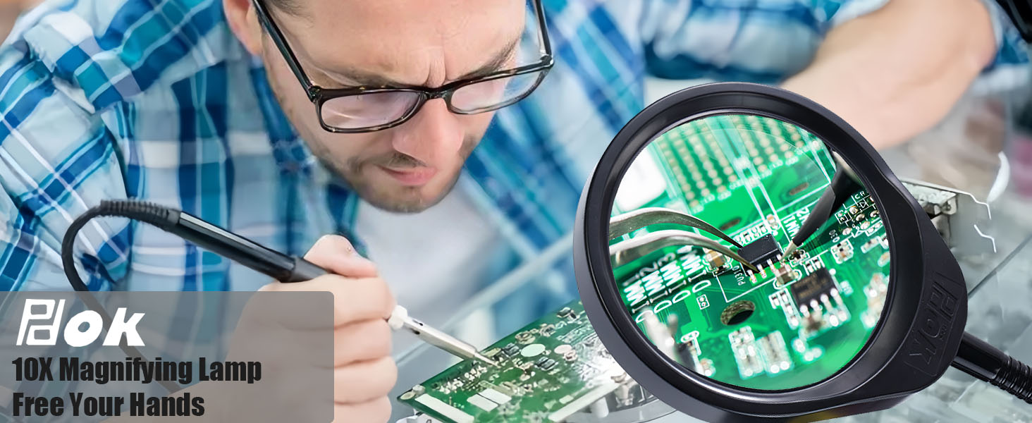 10x lighted magnifying glass