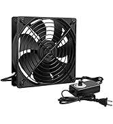 Qirssyn 120mm AC Powered Fan Variable Speed Controller, Strong Airflow AC 110V to 220V for Receiv...