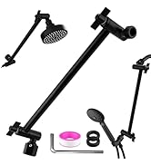 Rain Shower Head Extension 12 Inch Adjustable Rain Shower Head Extension Arm Stainless Steel Show...