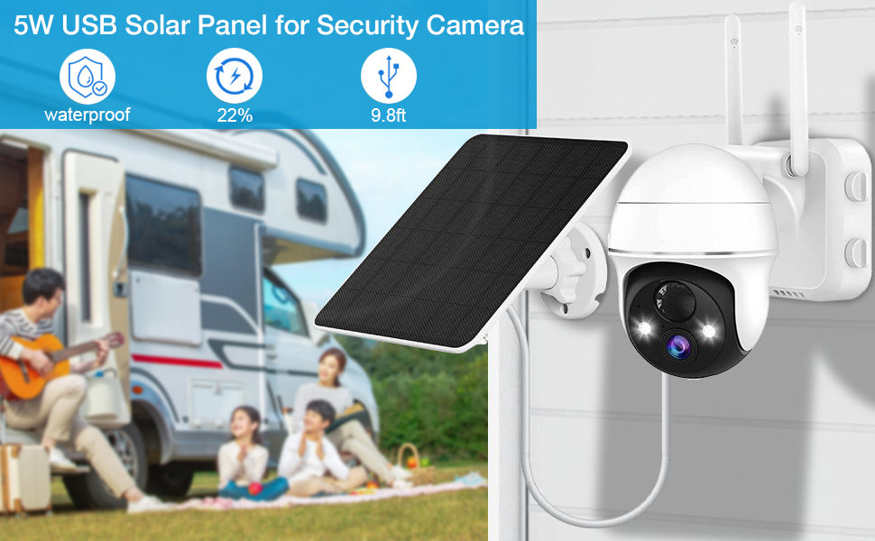 solar panel for security camera