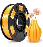 Tecsonar Silk PLA Filament 1.75mm Gold 250g, Shiny 3D Printer Filament Dimensional Accuracy +/- 0...