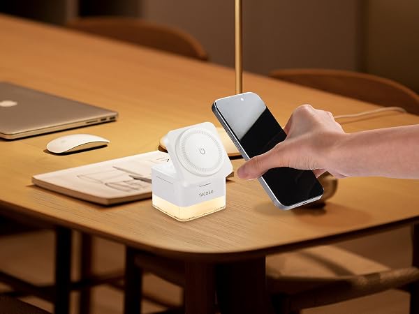 Wireless Charger Charging Station Cube 3 in 1 MagSafe Charger Stand for iPhone AirPods Apple Watch