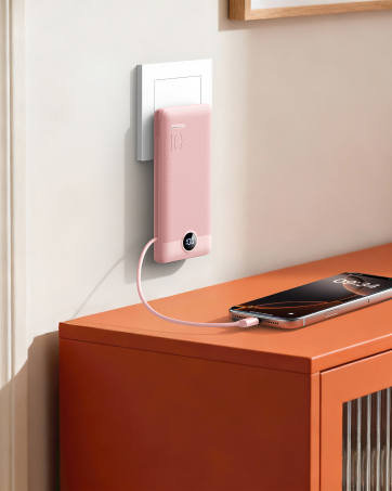 Portable Charger with Wall Plug-CW3-PINK