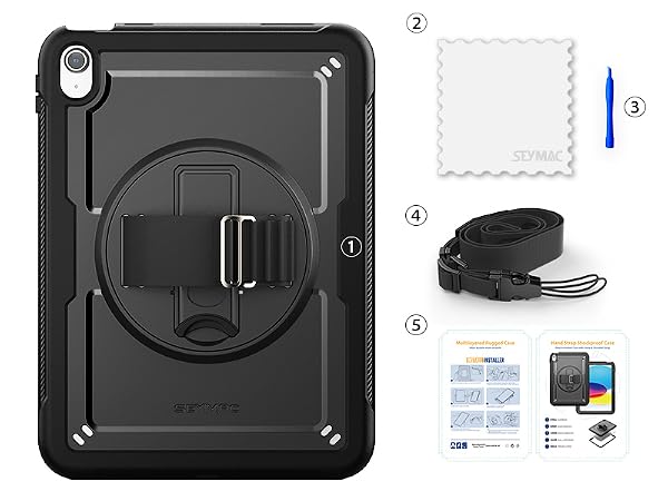 i Pad A 16 11inch Case with Hand Strap Screen Protector Shoulder Carrying Strap Case for iPad11 2025
