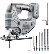 Cordless Jigsaw Compatible with DeWalt 20V Battery, Brushless Motor, 7-Speed Variable Control, 32...