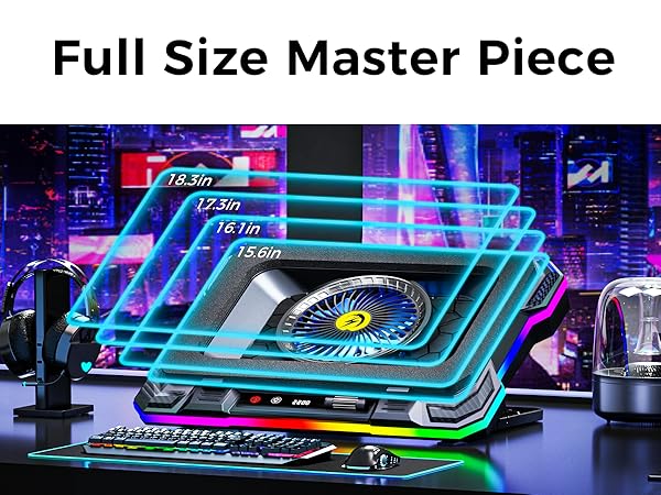 Gaming Laptop Cooling Stand rgb laptop fan cooling pad heat dissipation laptop stand with fan deck