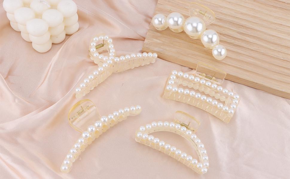 pearl hair clips