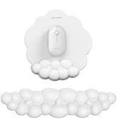 TECKNET Cloud Wrist Rest &amp; Ergonomic Mouse Pad, Cloud Keyboard Wrist Rest with Non-Slip Base, PU ...