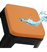 BUYUE Enhanced Anti-Slip Magnetic Bar Stool Cushion 1 Piece, Luxury PU Leather Waterproof Small S...