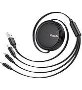 McDodo Beat Drum Multi Charging Cable,Retractable 3 in 1 Phone Charger Cord 4ft with Type C/Micro...