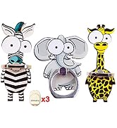 ZOSTLAND 3PCS Funny Zebra Elephant Giraffe Phone Ring Universal 360°Adjustable Phone Case Finger ...