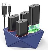 Rechargeable Battery Pack for Xbox One/Xbox Series X|S, Y Team 4 x 1200mAh Xbox Batteries Pack wi...