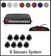 Car Reverse Parking Radar System with 8 Parking Sensors Distance Detection + LED Distance Display...