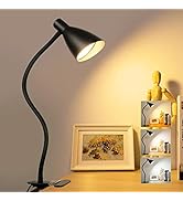 BOHON LED Desk Lamp Reading Light Eye-Caring 3 Color Modes 10 Brightness Dimmer USB Study Book Cl...