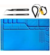 Kaisi S-180 Large Silicone Soldering Mat Magnetic Repair Work Mat, Heat Resistant Insulation Larg...