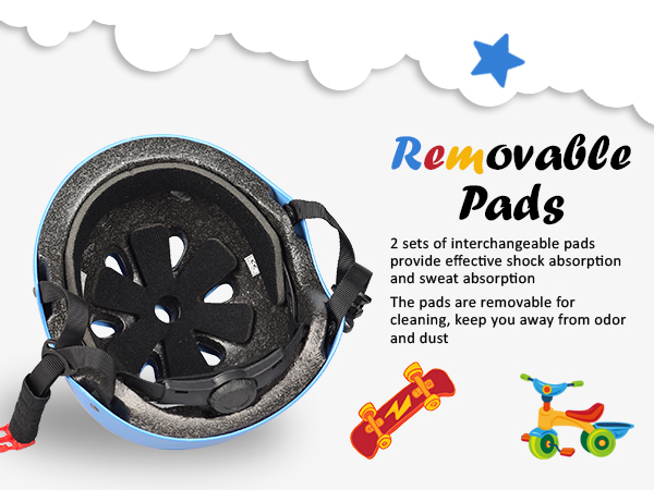 2 sets of interchangeable pads provide sweat absorption