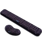BRILA Upgraded Ergonomic Keyboard and Mouse Wrist Rest Support Cushion Pad Set - Comfy Soft Memor...