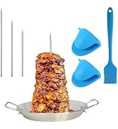 Al Pastor Skewer for Grill, Stainless Steel Vertical Skewer, Brazilian Vertical Stand Skewer for ...