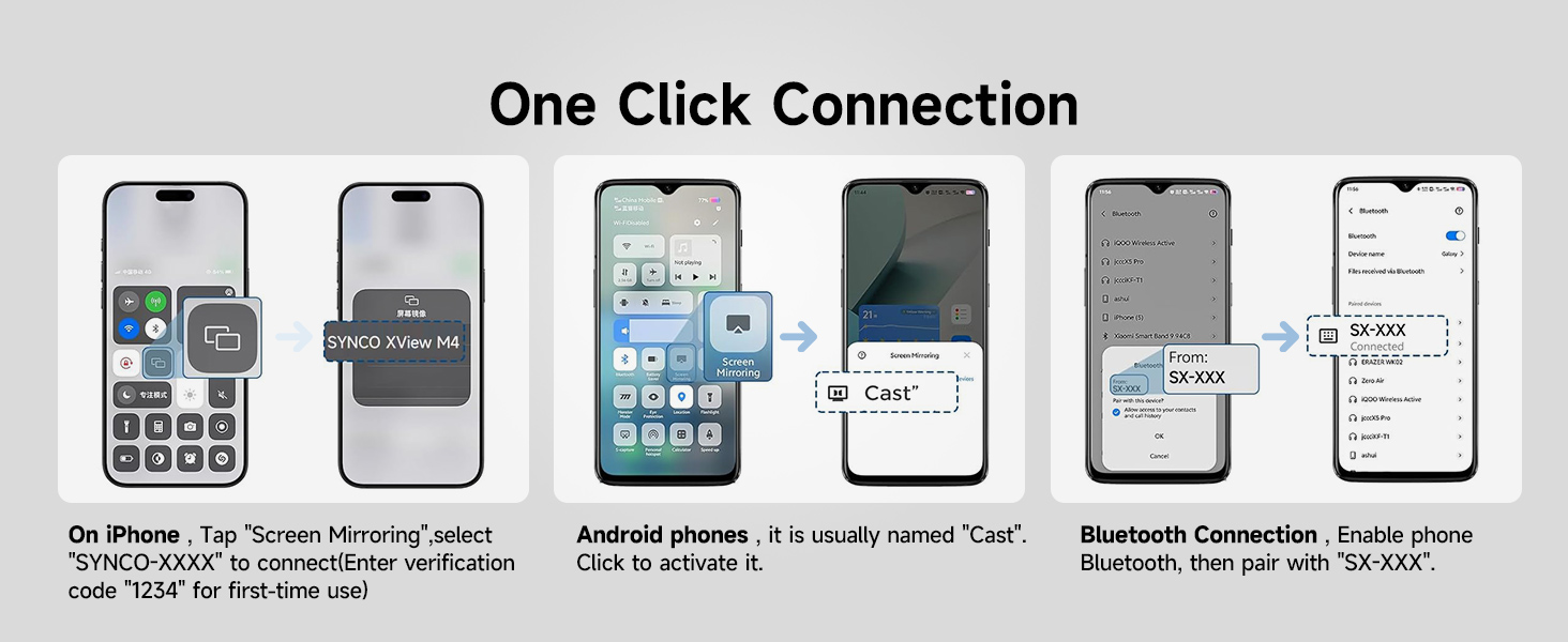 SYNCO M4 magnetic selfie screen