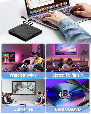 External CD DVD Drive for Laptop USB