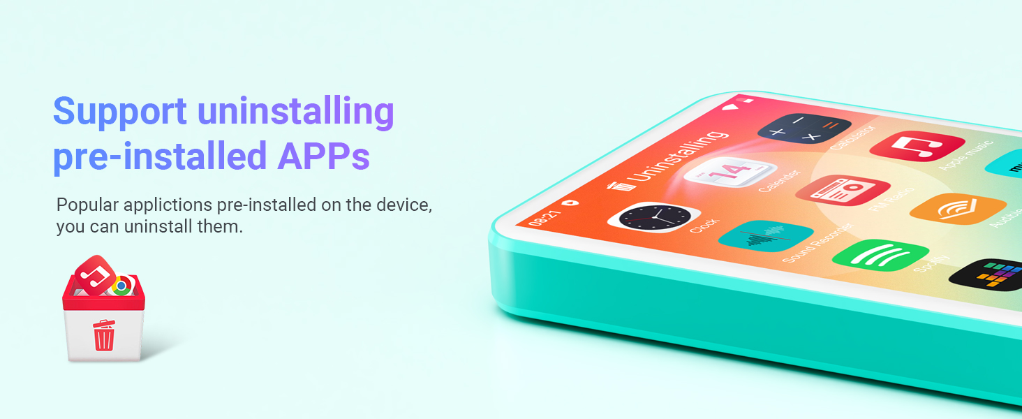 MP3 Player with Bluetooth and WiFi