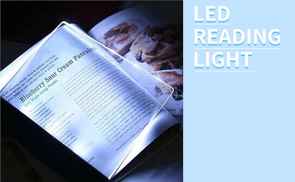Flat Book Light for Reading in Bed