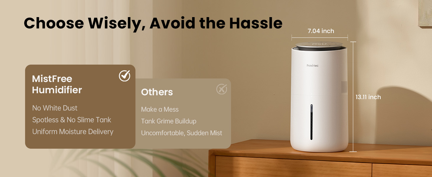 evaporative humidifier baby nursery cool mist small bedroom office desk dorm room easy clean home