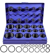 XBVV 407 Pcs 32 Size SAE O Ring Assortment Kit Standard Buna-N Rubber O'ring Set for Automotive H...