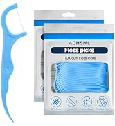 ACHSML Floss Picks - 200 Count Wear Resistant Dental Floss Picks BPA Free Durable Dental Floss Er...