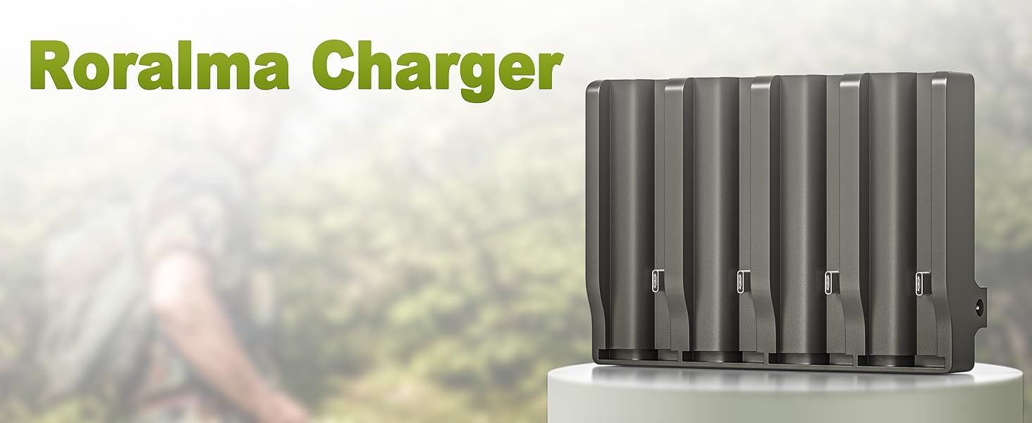 Roralma Battery Charger for Tactacam Reveal Lithium Cartridge Battery