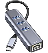 USB C to Ethernet Adapter, Vilcome RJ45 to USB C Thunderbolt 3/Type-C Gigabit Ethernet LAN Networ...