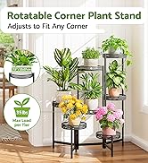 7-Tier Large Plant Stand Indoor with 7.9-Inch Wide Drainage Tray